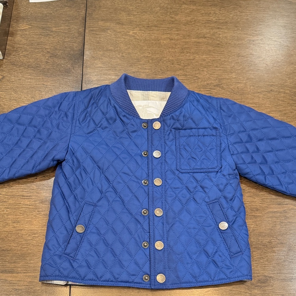 Burberry Royal Blue Quilted Kids Puffer Jacket